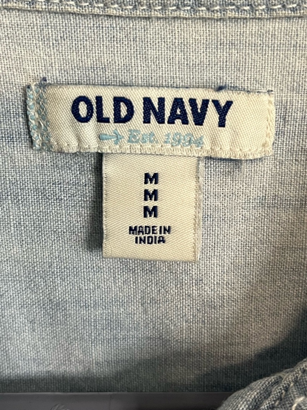 SOLD Old Navy Light Wash Denim Button-Down Shirt - Picture 3 of 5